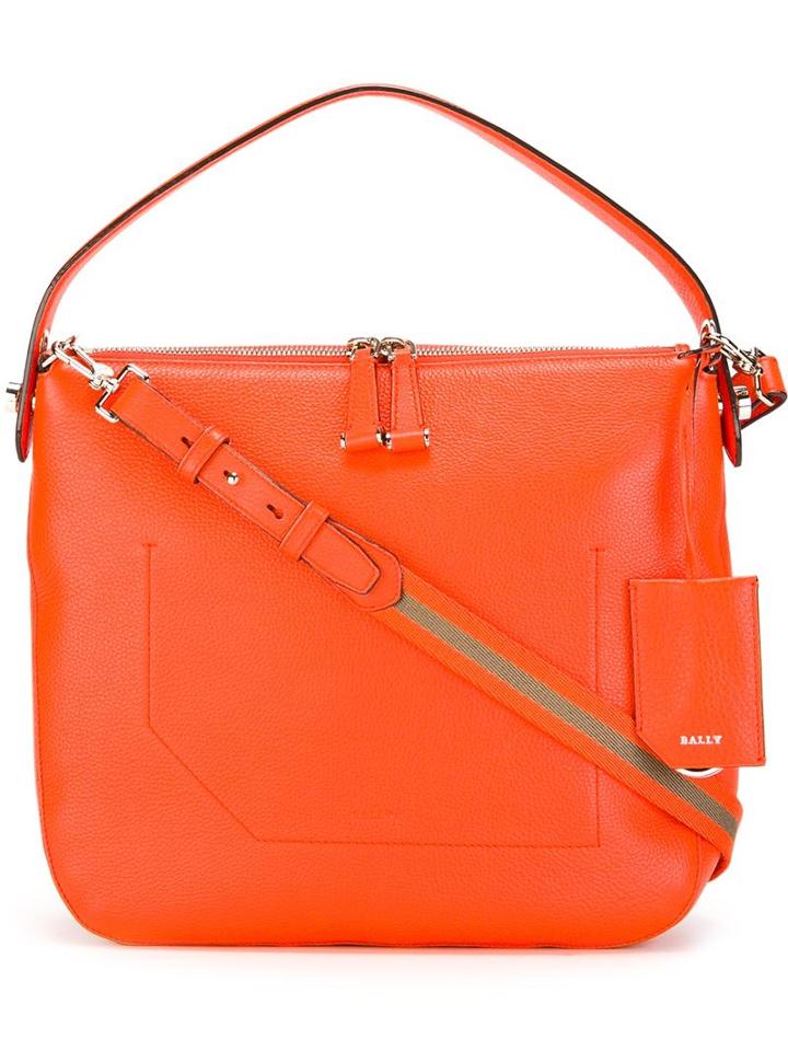 Bally Contrast Strap Stitch Detail Tote Bag