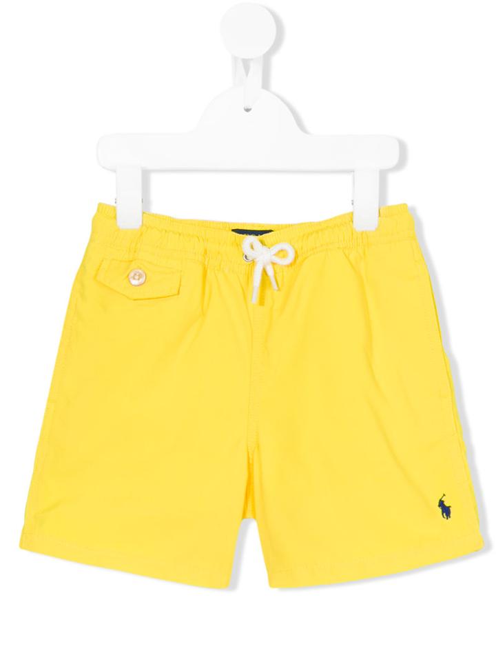 Polo Ralph Lauren - Drawstring Swim Shorts - Kids - Polyester - 3 Yrs, Yellow/orange