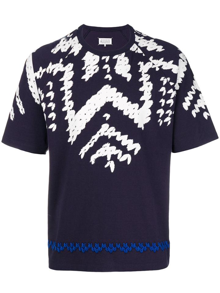Maison Margiela Printed Chest T-shirt - Blue