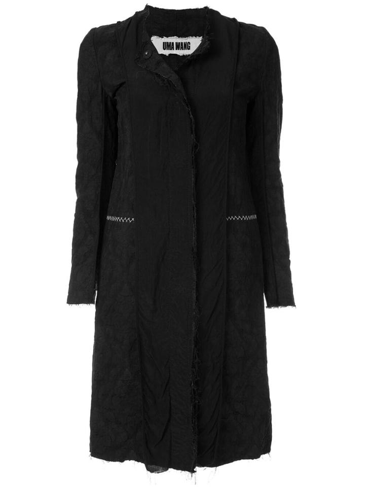 Uma Wang Deconstructed Midi Coat - Black
