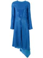 Msgm Sequined Asymmetrical Dress - Blue