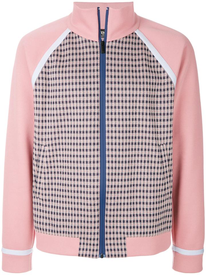 Fendi Embroidered Zipped Sweatshirt - Pink & Purple