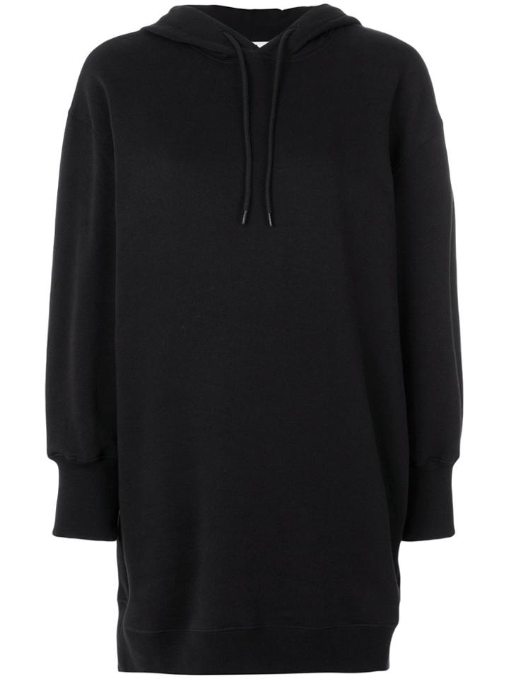 Msgm Rear Logo Oversized Hoodie - Black