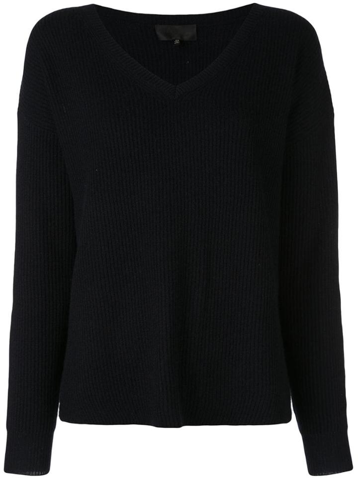 Nili Lotan V-neck Jumper - Blue