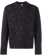Antonio Marras Floral Crew Neck Sweater, Men's, Size: Medium, Virgin Wool