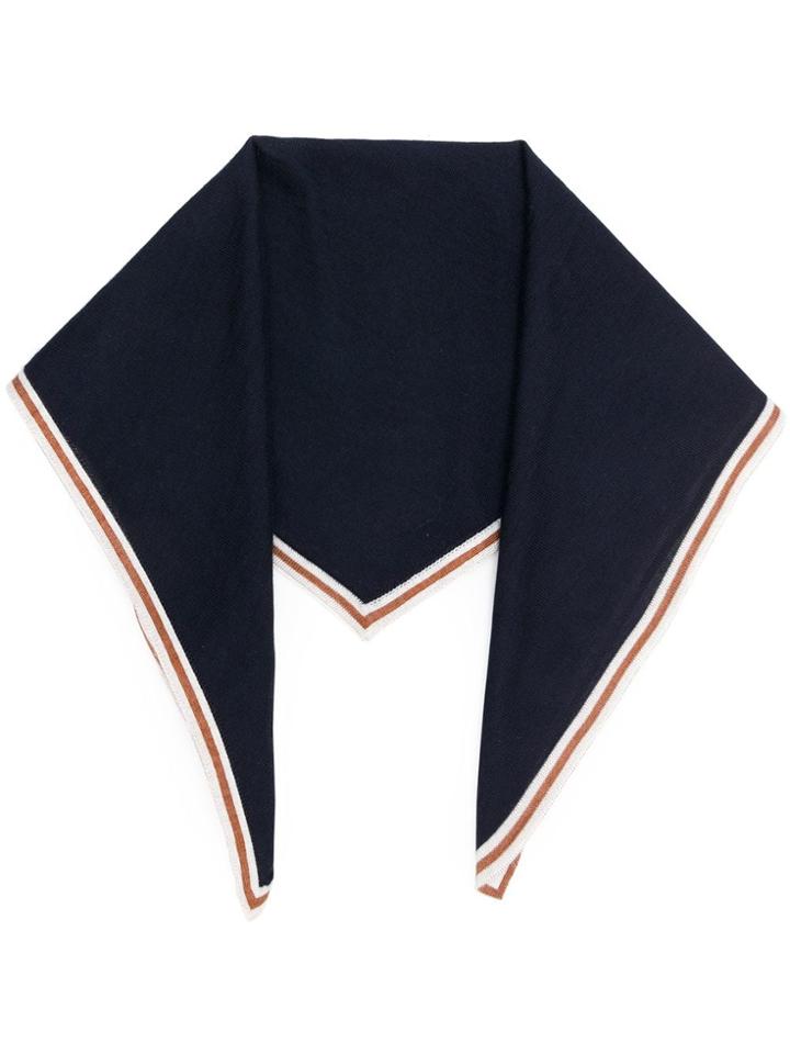 Ermenegildo Zegna Trimmed Bandana Scarf - Blue