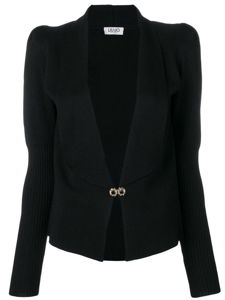 Liu Jo Ribbed Slim-fit Cardigan - Black