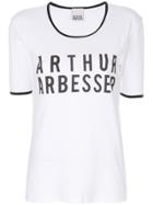 Arthur Arbesser Contrast Trim Logo T-shirt - White