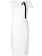 Lanvin Contrast Trim Sheath Dress - White