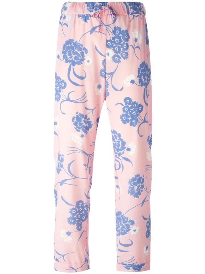 P.a.r.o.s.h. Floral Print Trousers - Pink & Purple