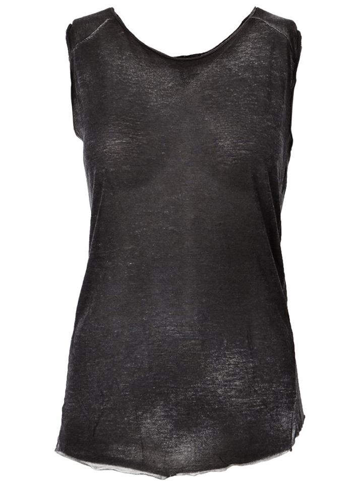 Avant Toi Back Trim Detail Semi Sheer Tank