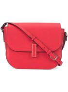 Valextra Fold-over Closure Crossbody Bag, Red, Leather