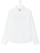 Armani Junior - Logo Chest Print Shirt - Kids - Linen/flax - 14 Yrs, White