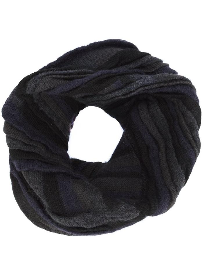 Issey Miyake Men Tucked Jacquard Neck Warmer