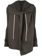 Rick Owens Drkshdw Open Front Hooded Cardigan - Grey