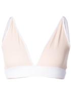 Jonathan Simkhai Reversible Deep V Bikini Top - White