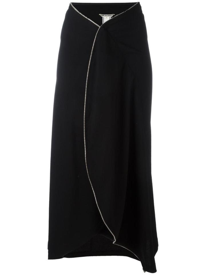Comme Des Garçons Pre-owned Zip Detail Skirt - Black