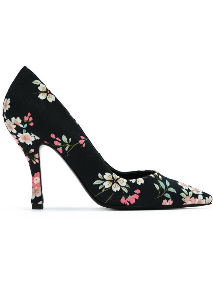 Reinaldo Lourenço Floral Print Pumps - Black