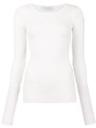 Faith Connexion Ribbed Long Sleeve Top, Women's, Size: Small, White, Cotton
