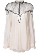 Just Cavalli Sheer Panel Blouse - Nude & Neutrals