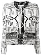 Iro - Contrast Stitch Jacket - Women - Cotton/acrylic/viscose - 38, White, Cotton/acrylic/viscose