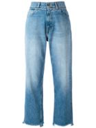 Golden Goose Deluxe Brand Stonewashed Cropped Jeans - Blue