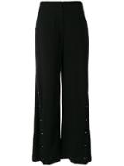 Esteban Cortazar Wide Leg Studded Trousers - Black