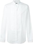 Dolce & Gabbana Floral Embroidered Bib Shirt, Men's, Size: 42, White, Cotton