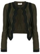 Saint Laurent Braided Scallop Jacket - Green