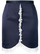 Christopher Kane Pearl Satin Mini Skirt - Blue