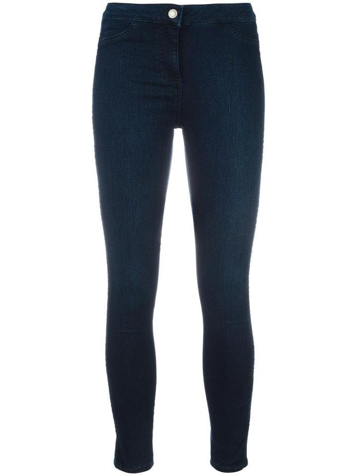 Twin-set Cropped Super Skinny Jeans, Women's, Size: 27, Blue, Cotton/polyamide/spandex/elastane
