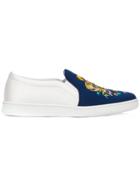 Joshua Sanders Tiger Embroidery Slip-on Sneakers - Red