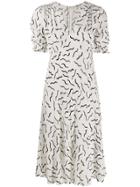 Diane Von Furstenberg Abstract Lines Dress - White