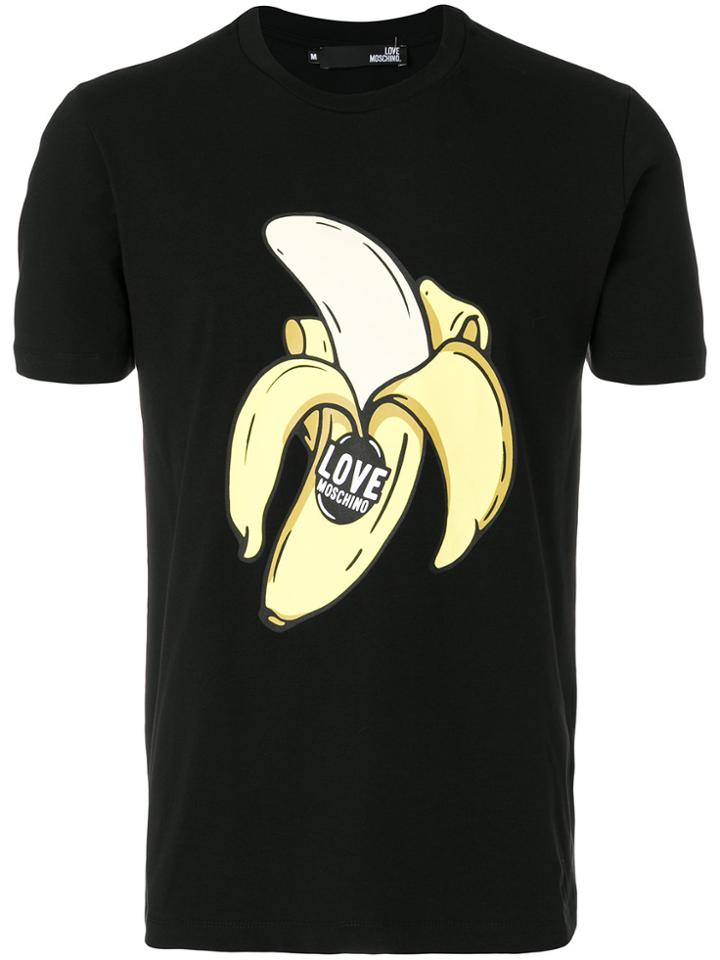 Love Moschino Banana Print T-shirt - Black