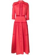 Ermanno Scervino Tiered Maxi Shirt Dress