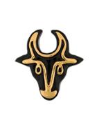 Christian Lacroix Vintage 1990's Bull Motif Brooch - Black