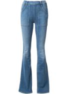 Frame Denim Le Flare De Francoise Jeans, Women's, Size: 26, Blue, Cotton/polyester/spandex/elastane