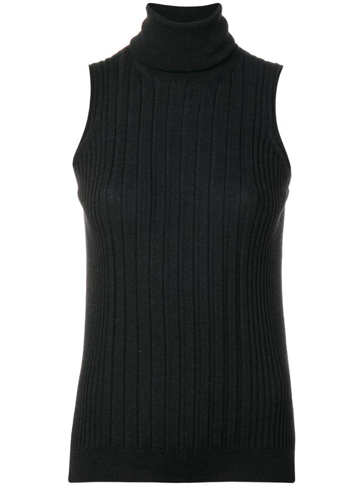 Maison Margiela Ribbed Sleeveless Top - Grey
