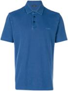 Z Zegna Embroidered Logo Polo Shirt - Blue