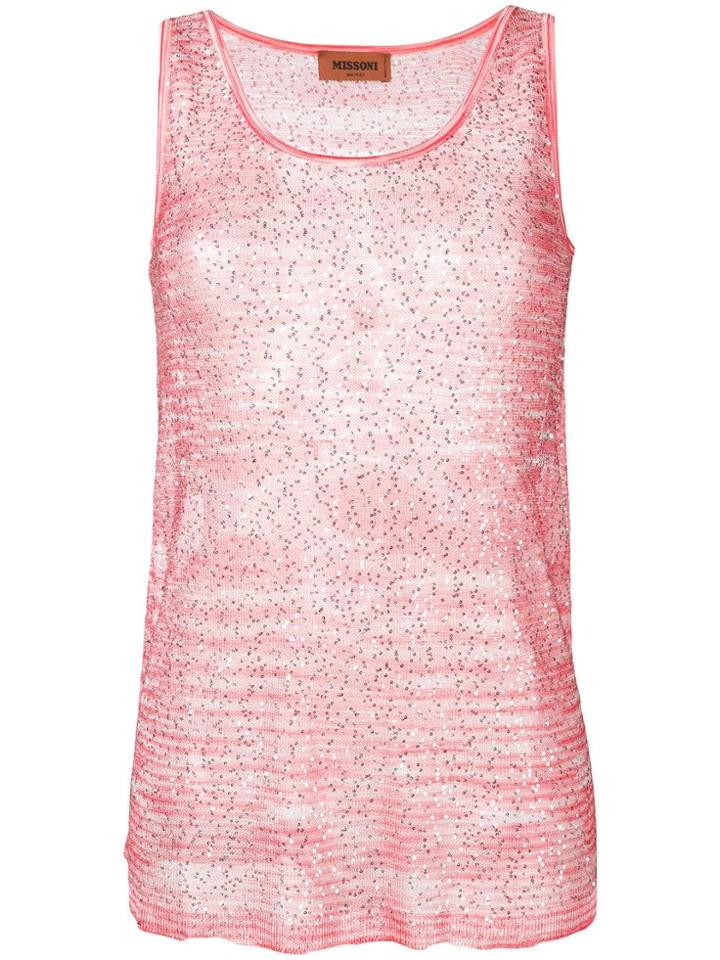 Missoni Sequin Knit Vest - Pink