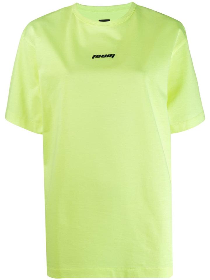 Juun.j Contrast Logo T-shirt - Yellow