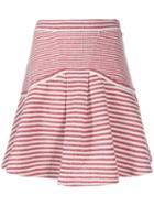 Chanel Pre-owned Striped Knitted Skirt - Red