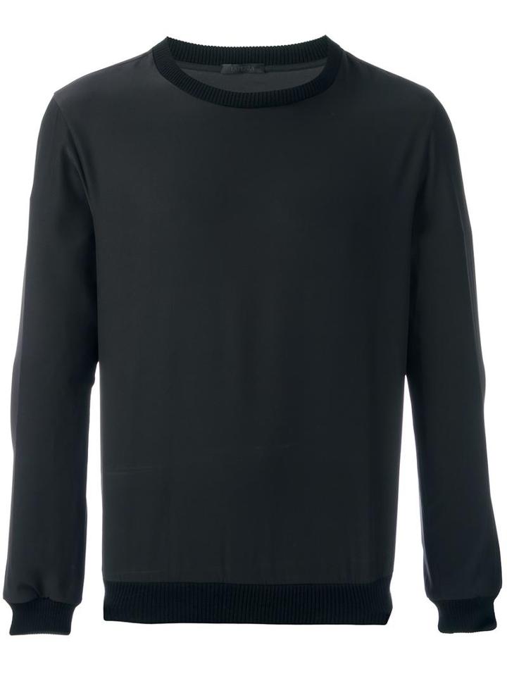 La Perla 'dress Code' Crew Neck Sweatshirt, Size: Large, Black, Silk/wool