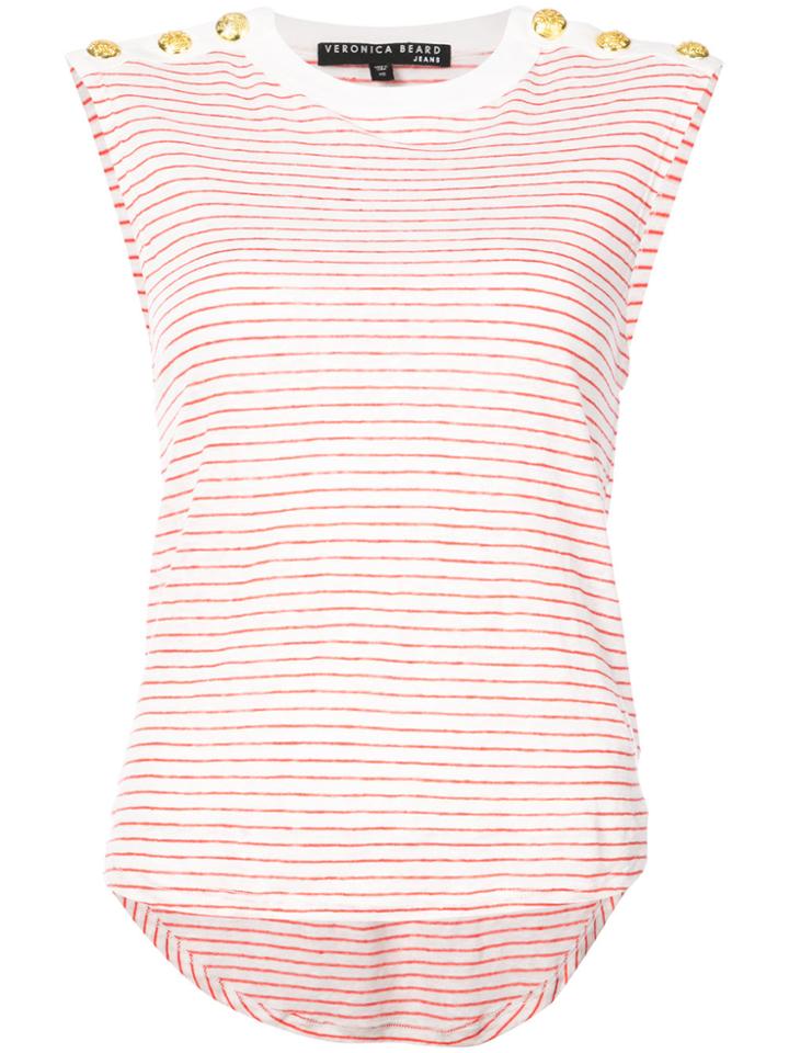 Veronica Beard Striped Tank Top - Red