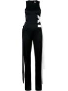Galvan - Jumpsuit With Lace-up Sides - Women - Polyester/spandex/elastane/rayon - 36, Black, Polyester/spandex/elastane/rayon