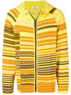 Acne Studios Alternating Stripe Zip Sweater - Yellow
