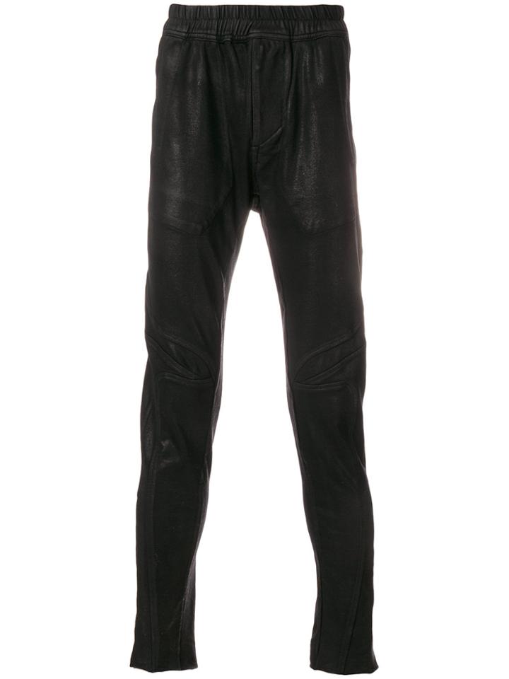 Julius Metallic Slim-fit Trousers - Black