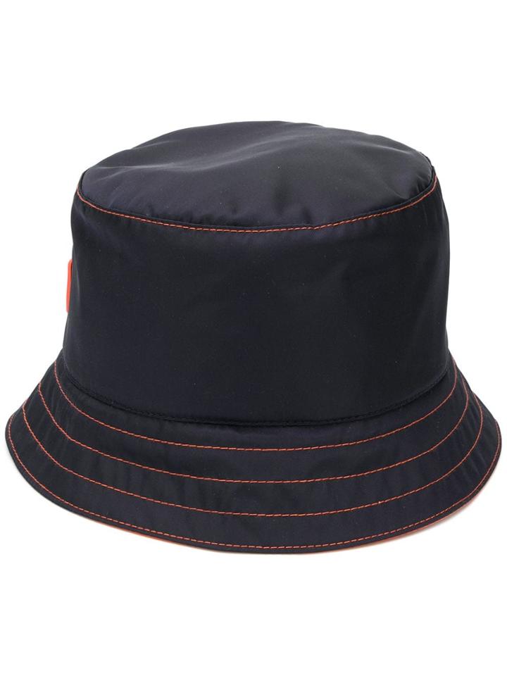 Prada Logo Bucket Hat - Blue