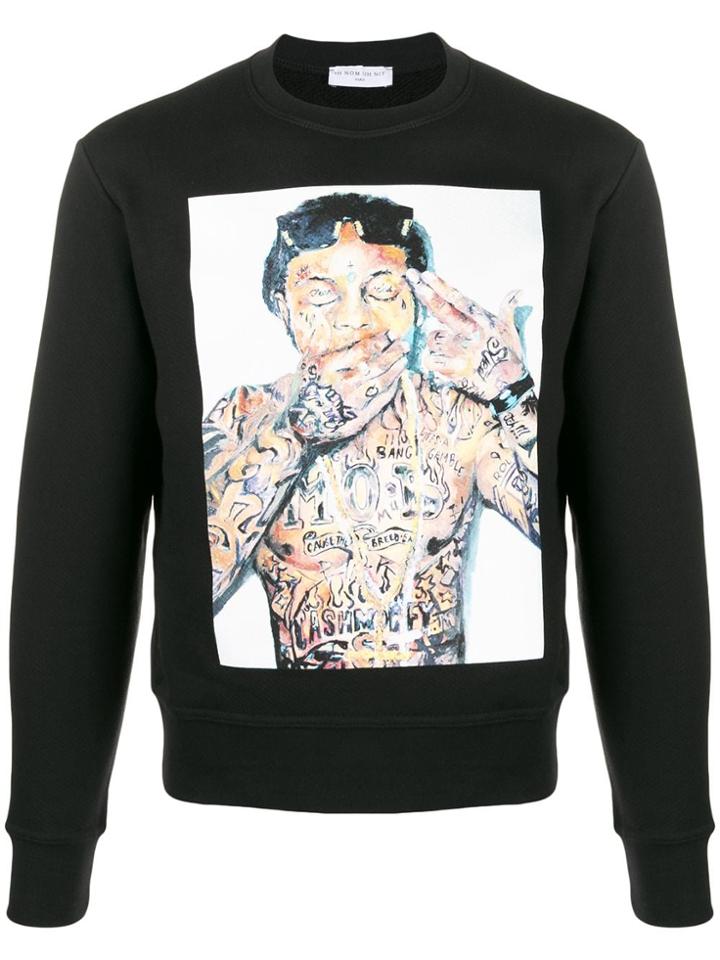 Ih Nom Uh Nit Lil Wayne Print Sweatshirt - Black