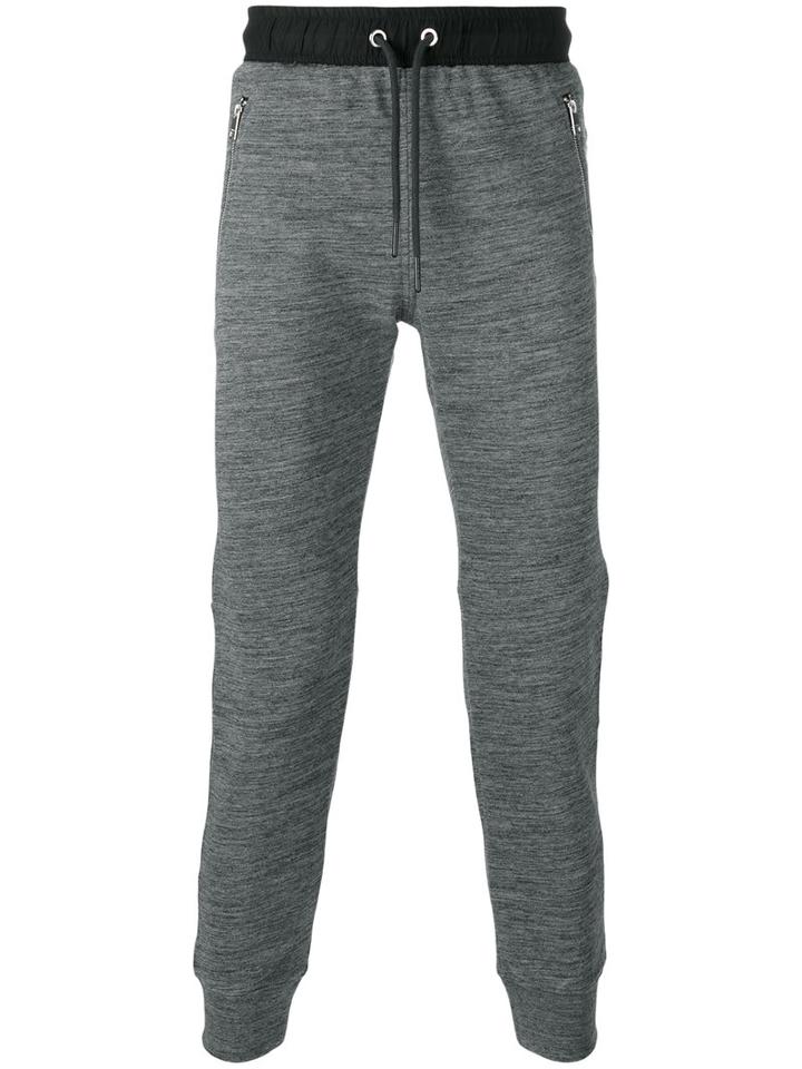 Diesel Drawstring Track Pants, Men's, Size: Medium, Grey, Cotton/polyester